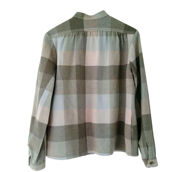 Girl's Vintage 1970's Young Pendleton Plaid 100% Wool Jacket Button-Up Shirt - Picture 4 of 9